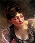 Gustave Jean Jacquet A Quick Glance painting